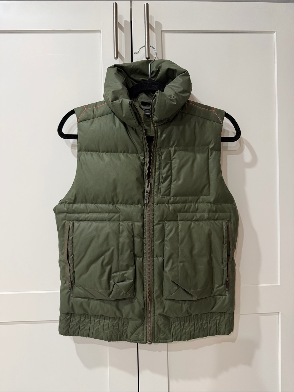 Diesel Womens Olive Green Puffer Down Vest